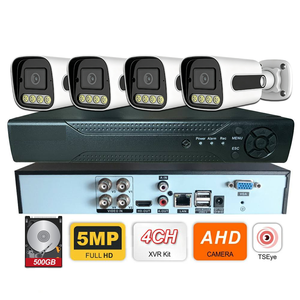 ชุดกล้องวงจรปิด 4CH AHD XVR ความละเอียด 2MP 5MP ฮาร์ดดิสก์ 500GB ระบบ TSEye IP66 กล้องวงจรปิดบ้าน มองเห็นภาพสีในเวลากลางคืน ระบบกล้องวงจรปิดรักษาความปลอดภัย - Product Image 1