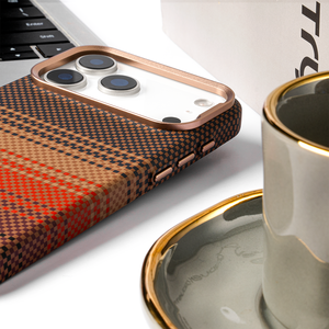 Sang Trọng Mỏng Carbon Fiber Bìa Cho Iphone 17 Pro Max Cứng PC Trường Hợp Từ Tính Với Máy Ảnh Kim Loại Khung Thiết Kế Trường Hợp - Product Image 4