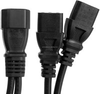 Cordon d'alimentation double C13 16a 20a 16awg 14awg 12awg 5ft Y splitter branche C20 à 2