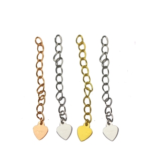 Beadsnice 925 Sterling Silver <strong>Necklace</strong> Bracelet Chain <strong>Extender</strong> with the heart charm pendent ID 27515 - Product Image 1