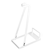 Support de rangement pour aspirateur vertical, organisateur sur pied sans perçage, support métallique mobile à un niveau pour aspirateur et balai, support de suspension pour serpillière