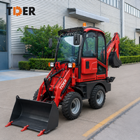 TDER Site Ready Backhoe Loader Mesin Backhoe 0.8m3 untuk Pekerjaan Jalan