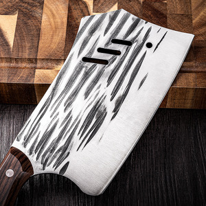Cuchillo de Cocina de Acero Inoxidable Dolphin de Tres Orificios, Cuchillo de Chef Forjado con Textura de Martillo, Cortador de Carne y Huesos, Cuchillo de Calle - Product Image 3