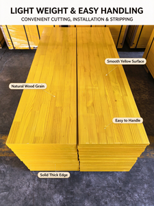 <span class=keywords><strong>Planche</strong></span> de coffrage et panneau de construction en contreplaqué jaune massif imperméable de 27 mm à 3 couches pour les constructeurs professionnels et la construction en béton - Product Image 4