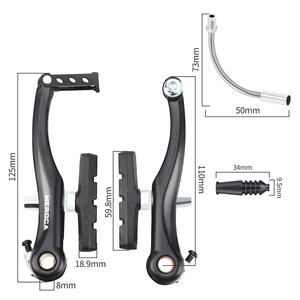 Étrier de frein en V en alliage d'aluminium pour vélos de montagne/route <span class=keywords><strong>Accessoires</strong></span> de frein de vélo durables Puissance d'arrêt haute performance - Product Image 3