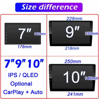Reproductor Multimedia para coche 2 Din 7 "9" 10 "Android 14 estéreo RAM 4GB 64GB ROM BT FM Procesador de señal Digital Radio Para vídeo de coche