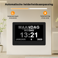Pros 7 "Kalender Digital Jam Hari Bingkai Foto Ekstra Besar Gangguan Penglihatan Jam Digital Tidak Diperpendek Hari Bulan Jam Alarm