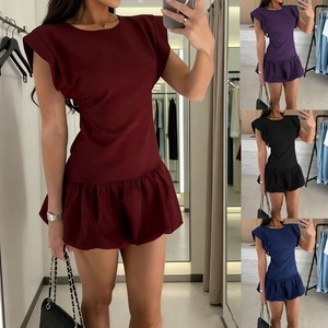 Nuova Collezione Primavera Estate 2026 Abbigliamento Donna Cross-border TkTemu Commercio Estero Europeo e Americano Tinta Unita Moda Corta - Product Image 3