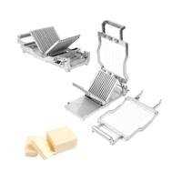 Coupe-fromage manuel compact en acier inoxydable SUNMAX-Parfait pour les blocs de lait caillé et les bâtonnets de beurre