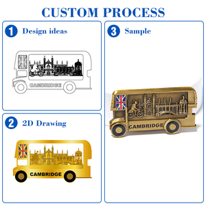 Suvenir perjalanan kreatif Belgia hadiah promosi magnet kulkas kustom lambang 3D berlapis nikel berkilau Aloi seng - Product Image 4