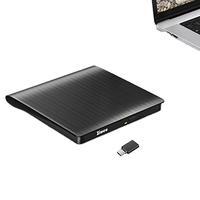 USB 3.0 Slim Portable DVD Burner External Optical Drive CD RW Reader Player for Laptop & Desktop PC CD-R Standard