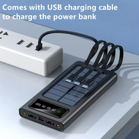 Cargador Solar Portátil de Doble USB con Batería de Litio-Polímero, Banco de Energía Solar de 10000 mAh, Venta al Por Mayor
