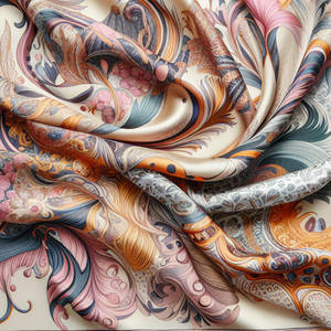 أوشحة رأس عصرية مخصصة 100% من الحرير حقيبة فاخرة للسيدات وشاح حريري مربع بتصميم فاخر - Product Image 2