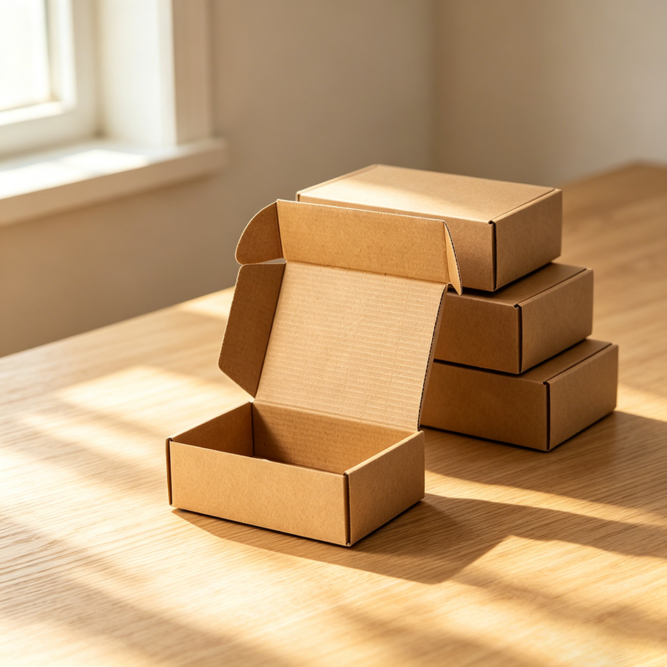 Kraft Paper Mailer Box Custom Logo Recyclable Corrugated Shipping Box ...