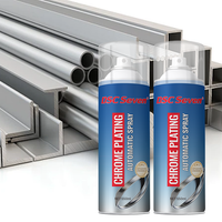 Peinture en aérosol auto-irrigante 400 ml pour jantes de voiture, revêtement acrylique liquide, effet chromé argenté, acier inoxydable