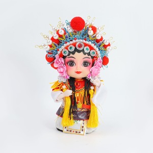 Bambola Opera Cinese di Pechino in Stile National Tide, 6 Pollici, Versione Q, Cartone Animato in Seta Fatto a Mano, Regalo per il Capodanno Cinese, Decorazione per la Casa - Product Image 5