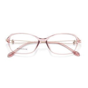 Montura de Gafas Rectangulares para Mujer Danyang, 3.5mm, TR Metal, Montura Completa, Cómodas, Estilo Flor de Cerezo Rosa - Product Image 5