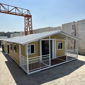 40ft Fertighaus Container haus 20-40ft erweiterbar 3 Schlafzimmer Stahl Holz Klapp Home Pläne Outdoor Hotel Sandwich Panel zum Verkauf - Product Image 1