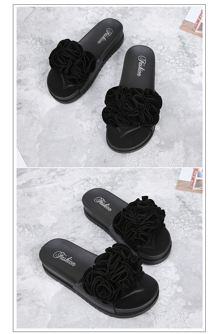 High Quality Thick Soft Bottom Beach Slides Sandals Flower Non-slip Summer Slippers For Women