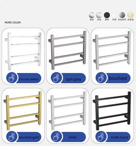 Grand sèche-serviettes électrique gris mat mural, design vertical moderne pour salle de bain, fonction de chauffage des serviettes - Product Image 3