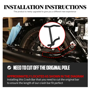 Barre di Protezione Posteriori per Moto, Supporti per Borse Laterali per Harley Touring Road King Street Electra Glide FLTRX FLHR 1996-2008 - Product Image 4