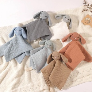 Serviette douce en forme de lapin pour bébé, couverture, jouet de sommeil, serviette de bain, bavoir, tissu d'épaulette, <span class=keywords><strong>doudou</strong></span>, motif lapin de dessin animé pour enfants - Product Image 5