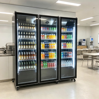 Réfrigérateur vertical commercial à porte vitrée pour la présentation de vins, réfrigérateur à vin pour bar