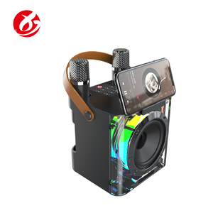 专业卡拉ok双麦克风无线蓝牙3D立体声扬声器，带灯wj-a829 A99/YS-308/YS308 - Product Image 1