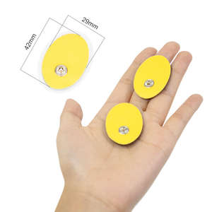 Grosir kustom Tens/ems Unit Snap elektroda Snap sepuluh tombol patch pengganti dapat digunakan kembali Pin oval elektroda pad - Product Image 3