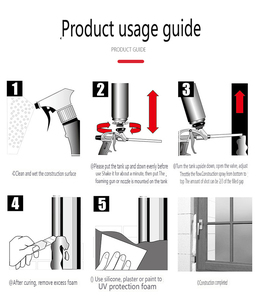 Construcción de expansión coloreada de alta <span class=keywords><strong>densidad</strong></span> PU Spray 750ml Resistente al fuego ODM/OEM Espuma de <span class=keywords><strong>poliuretano</strong></span> expansible - Product Image 6