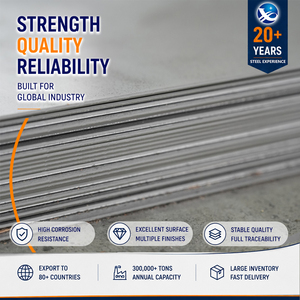 316Ti 321 No.4 Finish 8.0mm x 1500mm 5x10' Hot <b>Rolled</b> EN 10088 Stainless Steel Sheet for Water Treatment - Product Image 1