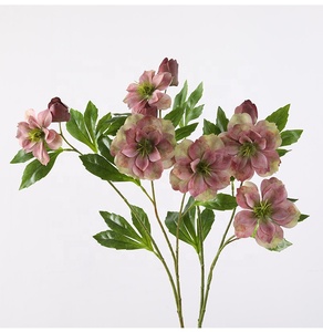 Spray de roses artificielles en soie de haute qualité, triple, pour la décoration d'événements - Product Image 5