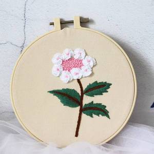Beginner-Friendly Hand Stamped Cross Stitch Kit Cotton Fabric with Embroidery Hoop for Handcrafts and Needlework - Product Image 4