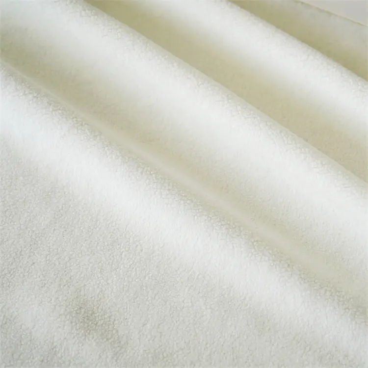 Hot Selling Polar Sherpa Fleece 95% Polyester 5% Spandex 210gsm Geverfd Fleece Stof Voor Warme Jas Voor Jas Kleding