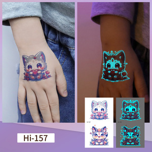 Nuevas pegatinas de <span class=keywords><strong>tatuaje</strong></span> de cuerpo temporal de animales de dibujos animados a prueba de agua pequeños tatuajes luminosos transfronterizos para niños - Product Image 3