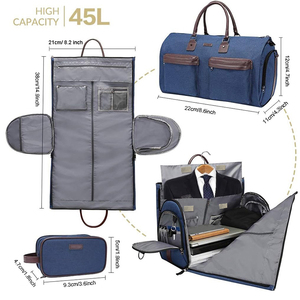 Bolsa de Traje Unisex Plegable de Gran Capacidad con Cremallera Oxford, <span class=keywords><strong>Maleta</strong></span> de Viaje Multifuncional de Mano y Hombro - Product Image 5