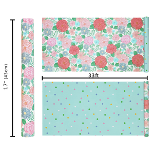 Papier d'emballage enduit de PE, imperméable, recyclable, imprimé à carreaux, 110 g/m², pour fête de naissance ou anniversaire de bébé garçon - Product Image 1