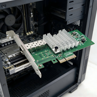 Carte réseau filaire PCI EXPRESS 10 Gbps, carte réseau à fibre optique filaire PCI-E haute vitesse SFP+ pour ordinateur de bureau et serveur