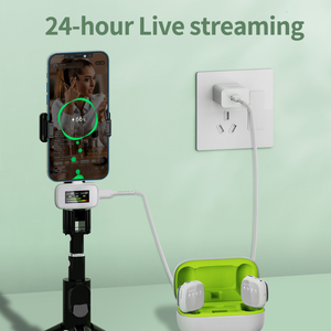 Nuevo Live Portable Mini USB Tipo C iPhone Lavalier Micrófono Inalámbrico Solapa Reducción de cancelación de ruido Grabación de 2,4 GHz - Product Image 2
