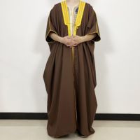 Bisht en mousseline de soie pour hommes musulmans de Dubaï, Abaya, uniforme de prière arabe pour l'Aïd, Thobe, cape pour hommes, robe longue saoudienne