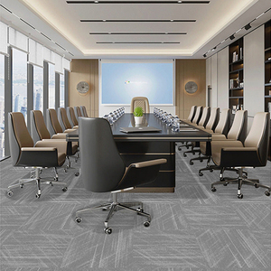 Square Carpet Tiles Interlocking Flooring with Non-Slip Backing PET Material Loop Pile Modern Style Living Room & Office Use - Product Image 3