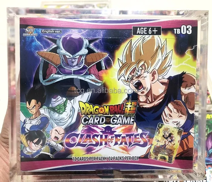 TCG Fabricante Acrílico Dragon Ball Super Booster Box Vitrina con Cierre Magnético para Dragon Ball Z Box Super Card Game