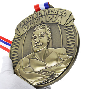 Medalla Clásica de Fisicoculturismo 2027, Medalla de Premio Personalizada de Gran Tamaño con Relieve, Aleación de Zinc, Medallas de Fisicoculturismo 3D en <span class=keywords><strong>Latón</strong></span> Dorado Antiguo - Product Image 3