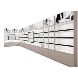 ตู้โชว์เครื่องสำอางแบบ LED สำหรับงานหนัก เป็นมิตรกับสิ่งแวดล้อม สำหรับใช้ในห้างสรรพสินค้า สีขาว/ดำ - Product Image 1