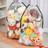 Sac à dos à cordon transparent personnalisé sacs d'emballage en plastique étanches pour poupée peluche ours griffe