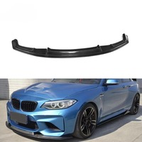 Lèvre de pare-chocs avant en fibre de carbone, finition époxy haute brillance pour BMW F87 M2 Coupé 2 portes 2016-2018, ruban adhésif 3M et vis offerts