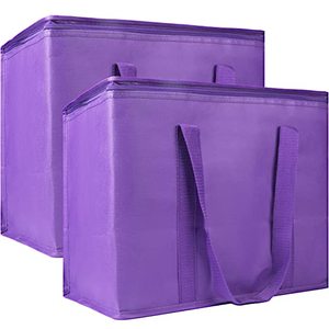 KAISEN Free Sample Insulated Non Woven Cooler <b>Bag</b> with Ribbon & Rope Handles Waterproof Food Storage Lunch Thermal <b>Bags</b> - Product Image 2