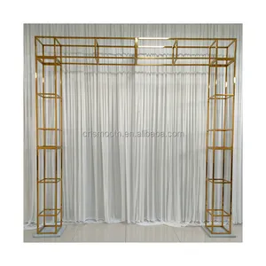 Luxury Arch Backdrop Gold Stainless Steel Wedding Backdrop Frame for Wedding or Other Events