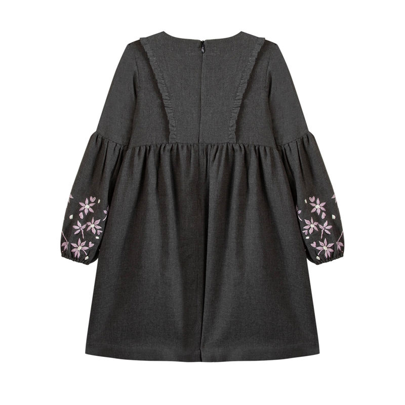 OEM última moda 2025 AW Niños colección bordado niños vestidos