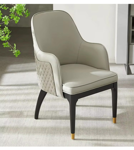 Silla de Comedor de Piel Sintética de Lujo Moderno al Estilo Bentley con Patas de Metal Dorado para Casa, <span class=keywords><strong>Hotel</strong></span>, Penthouse en Emiratos Árabes Unidos y Kuwait - Product Image 5